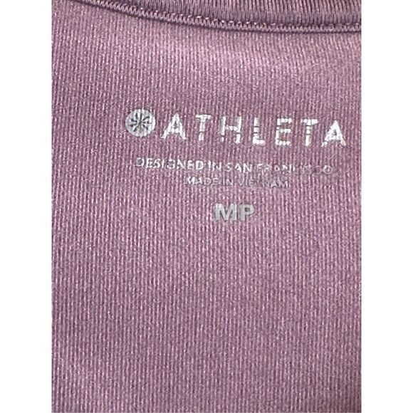 Athleta mauve pink athletic crop top size MP - Picture 2 of 4